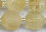 CCB1533 15 inches 11mm - 12mm faceted citrine gemstone beads