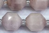 CCB1536 15 inches 11mm - 12mm faceted kunzite gemstone beads