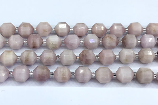 CCB1536 15 inches 11mm - 12mm faceted kunzite gemstone beads