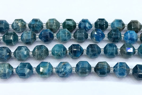 CCB1538 15 inches 11mm - 12mm faceted apatite gemstone beads