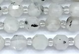 CCB1562 15 inches 5mm - 6mm faceted white moonstone beads