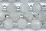 CCB1563 15 inches 5mm - 6mm faceted white moonstone beads