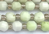 CCB1564 15 inches 5mm - 6mm faceted jade gemstone beads