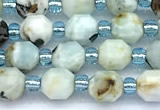 CCB1570 15 inches 5mm - 6mm faceted larimar gemstone beads