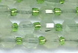 CCB1574 15 inches 5mm - 6mm faceted prehnite gemstone beads