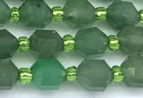 CCB1578 15 inches 5mm - 6mm faceted green aventurine beads