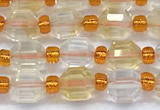 CCB1579 15 inches 5mm - 6mm faceted citrine gemstone beads