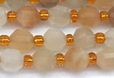 CCB1580 15 inches 5mm - 6mm faceted pink aventurine beads