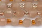 CCB1581 15 inches 5mm - 6mm faceted moonstone beads