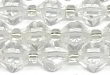 CCB1600 15 inches 10mm faceted white crystal beads