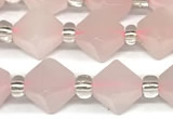 CCB1602 15 inches 10mm faceted rose quartz beads