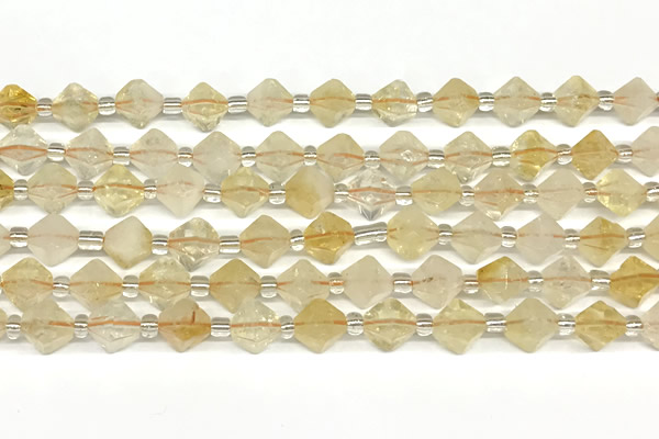 CCB1604 15 inches 10mm faceted citrine gemstone beads