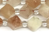 CCB1605 15 inches 10mm faceted sunstone gemstone beads