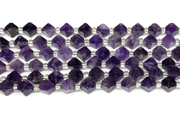 CCB1608 15 inches 10mm faceted amethyst gemstone beads