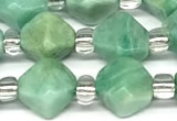 CCB1611 15 inches 10mm faceted amazonite gemstone beads