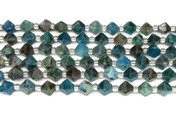 CCB1615 15 inches 10mm faceted apatite gemstone beads