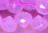 CCB1635 15 inches 6mm faceted teardrop rose quartz beads