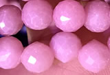 CCB1637 15 inches 6mm faceted teardrop pink opal beads