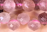 CCB1641 15 inches 6mm faceted teardrop strawberry quartz beads