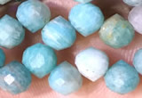 CCB1645 15 inches 6mm faceted teardrop amazonite beads