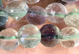 CCB1647 15 inches 6mm faceted teardrop fluorite beads