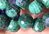 CCB1659 15 inches 6mm faceted teardrop malachite beads