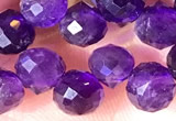 CCB1663 15 inches 6mm faceted teardrop amethyst beads