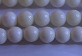 CCB301 15.5 inches 6mm round white coral beads wholesale