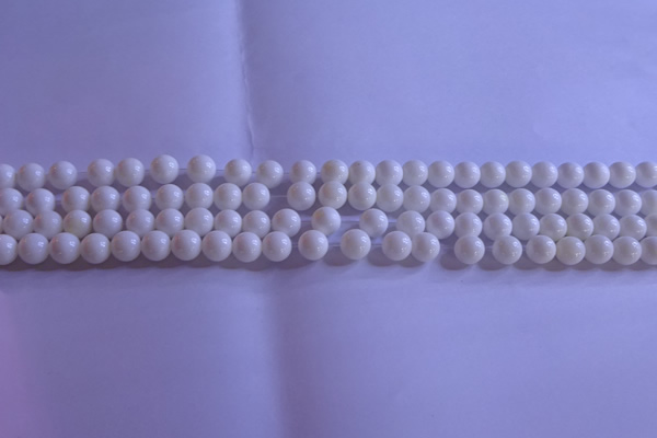 CCB400 15.5 inches 4mm round white tridacna beads wholesale