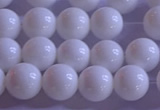 CCB402 15.5 inches 8mm round white tridacna beads wholesale