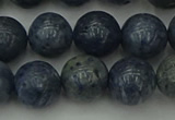 CCB454 15.5 inches 12mm round blue coral beads wholesale