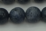 CCB457 15.5 inches 18mm round blue coral beads wholesale