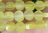 CCB514 15.5 inches 4mm coin lemon jade beads wholesale