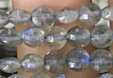 CCB540 15.5 inches 4mm faceted coin labradorite gemstone beads