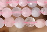 CCB544 15.5 inches 4mm faceted coin morganite gemstone beads