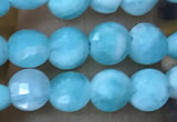 CCB553 15.5 inches 4mm faceted coin amazonite beads wholesale