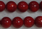 CCB56 15.5 inches 9-10mm round red coral beads Wholesale