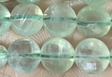 CCB608 15.5 inches 6mm faceted coin prehnite gemstone beads