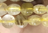 CCB611 15.5 inches 6mm faceted coin citrine gemstone beads