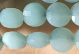 CCB620 15.5 inches 6mm faceted coin amazonite gemstone beads