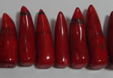 CCB66 16 inches horn shape red coral beads Wholesale