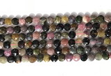 CCB770 15.5 inches 8mm faceted coin tourmaline gemstone beads