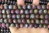 CCB791 15.5 inches 8mm faceted round jasper gemstone beads wholesale