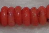 CCB80 15.5 inches 5*9mm roundel pale red coral beads Wholesale