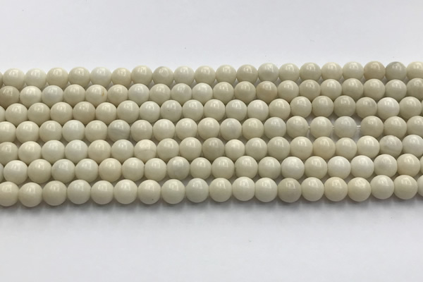 CCB821 15.5 inches 6mm round ivory jasper gemstone beads wholesale