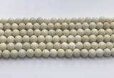 CCB822 15.5 inches 8mm round ivory jasper gemstone beads wholesale