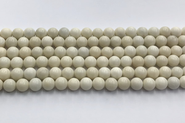 CCB822 15.5 inches 8mm round ivory jasper gemstone beads wholesale