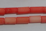 CCB84 15.5 inches 5*10mm column pink coral beads Wholesale