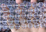 CCB854 15.5 inches 11*12mm faceted white crystal beads wholesale