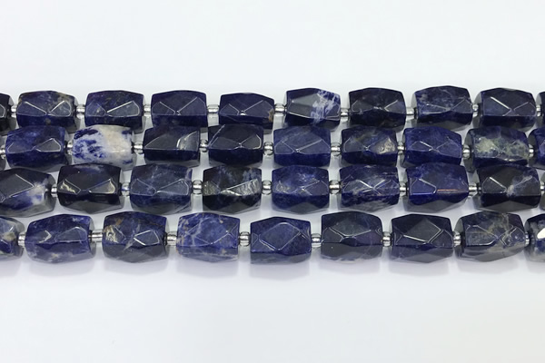 CCB889 11*15mm-12*16mm faceted cuboid sodalite beads wholesale